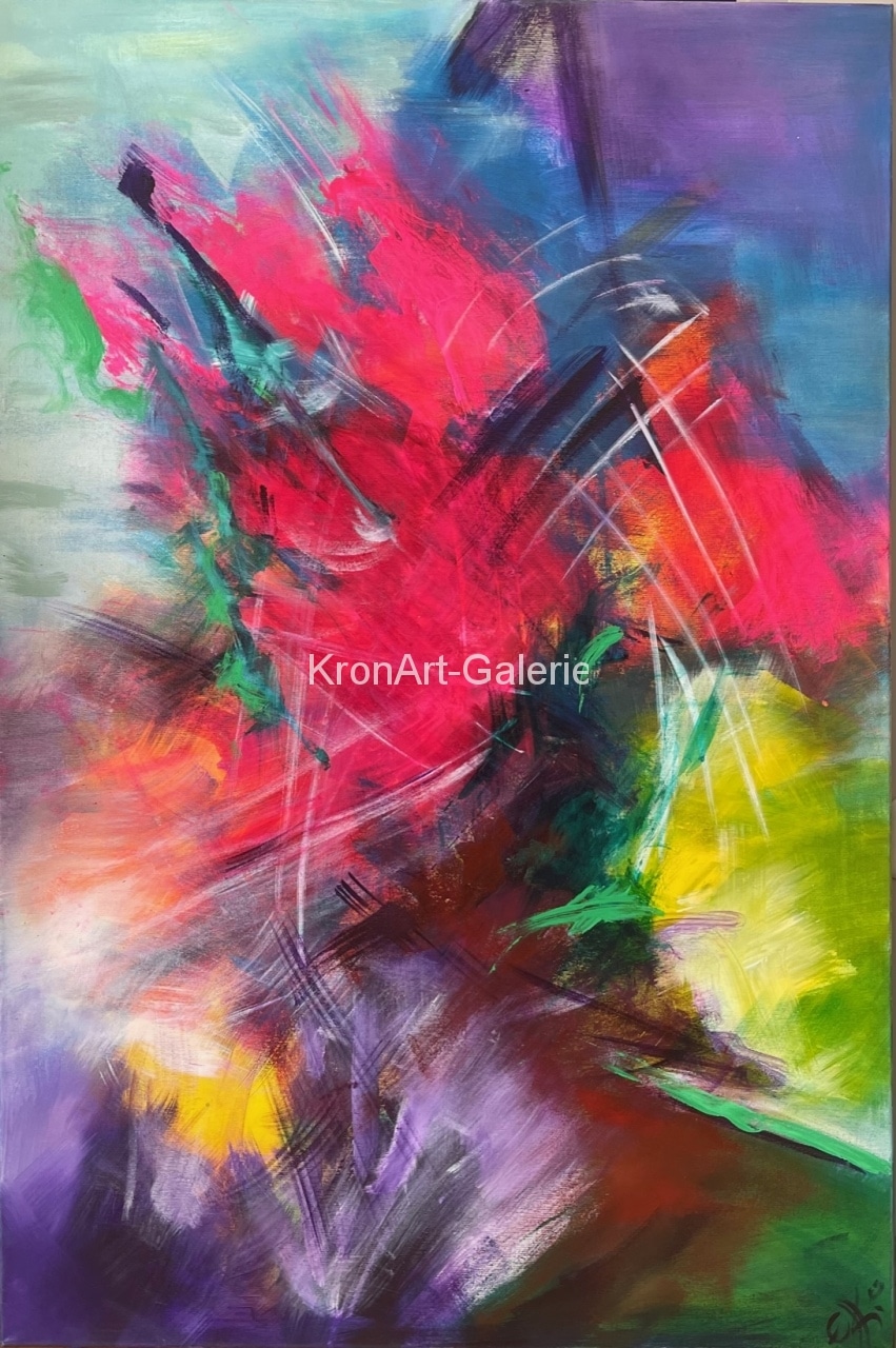 Nr. 706, "Nr. 706, The power of color, Acryl auf Leinwand, 80x120 cm, verkauft