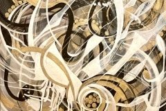 Nr. 797, Goldene-Traeume, Acryl auf Leinwand, 100 x 100 cm