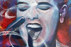 Nr. 716, NOTHING COMPARES 2U, Sinéad O'Connor, 80x80cm, Acryl auf Leinwand