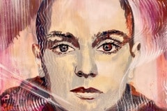 Nr. 715, Sinéad O'Connor, Portrait, Auftragsarbeit, 60x60cm, Acryl auf Leinwand