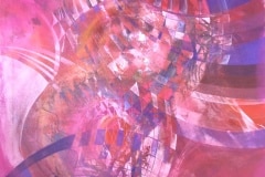 Nr. 714, Verliebt in Magenta, 80x80cm, Acryl auf Leinwand