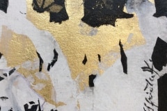Nr. 759, Acryl / Öl auf Büttenpapier mit Gold Schlagmetall, 17 x 24 cm