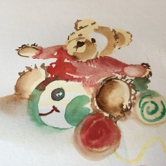 Nr. 586, Aquarell, 17 x 17 cm