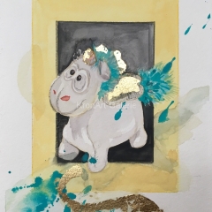 Nr. 597, Aquarell, 17 x 27